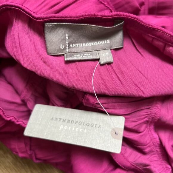 NWT ANTHROPOLOGIE Ruffled Tiered Midi Dress In Berry Size XLP - Picture 13 of 16